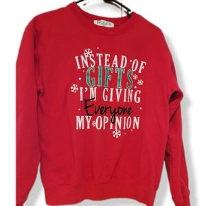 Wound Up Holiday Red Juniors Sweatshirt. XS